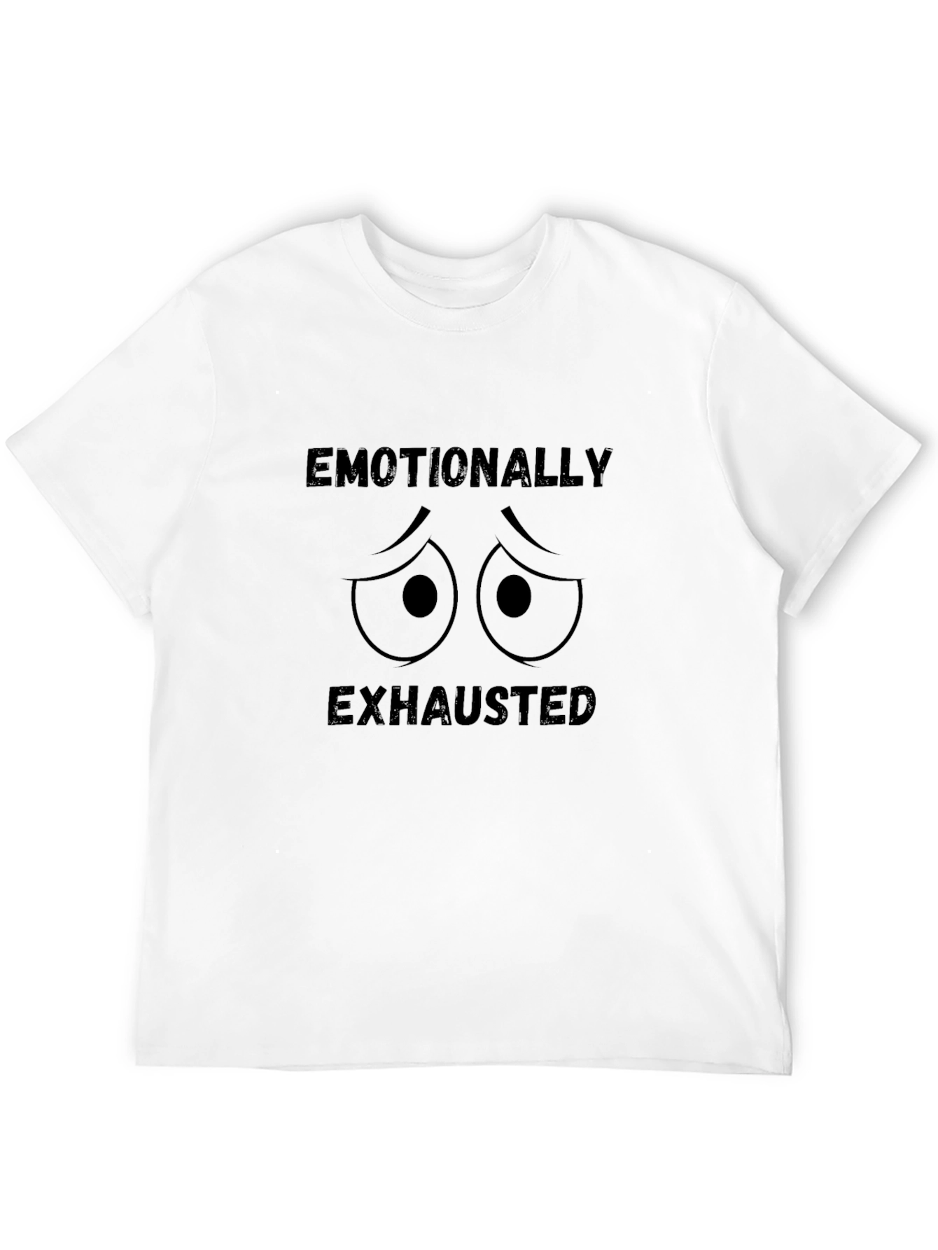 Emotionally Exhausted Black Graphic Tee