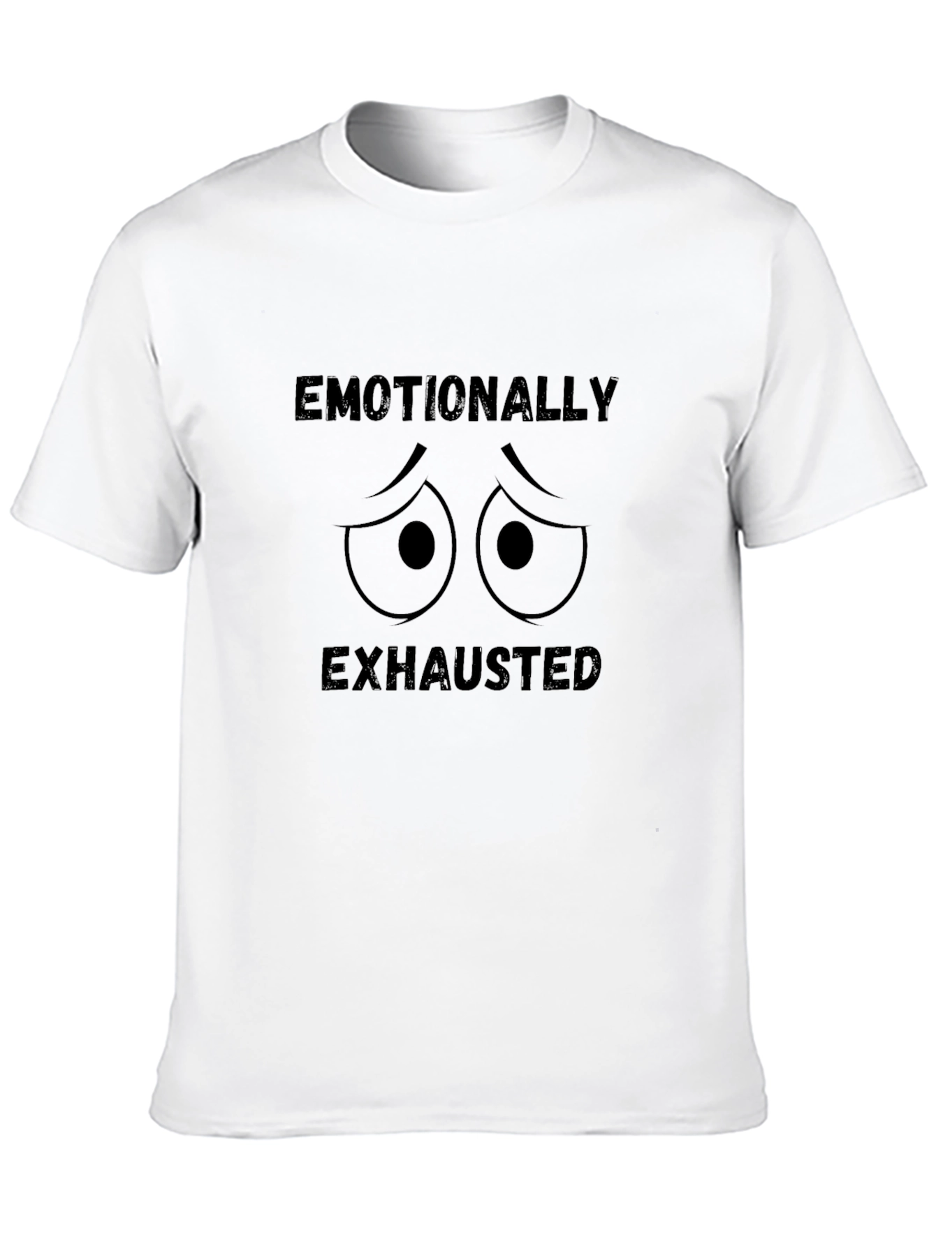 Emotionally Exhausted Black Graphic Tee