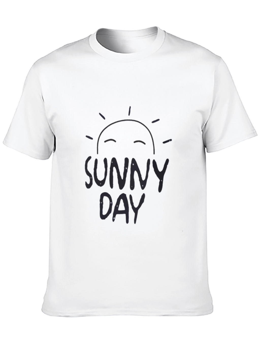Sunny Day Graphic Tee - Black Cotton Comfort