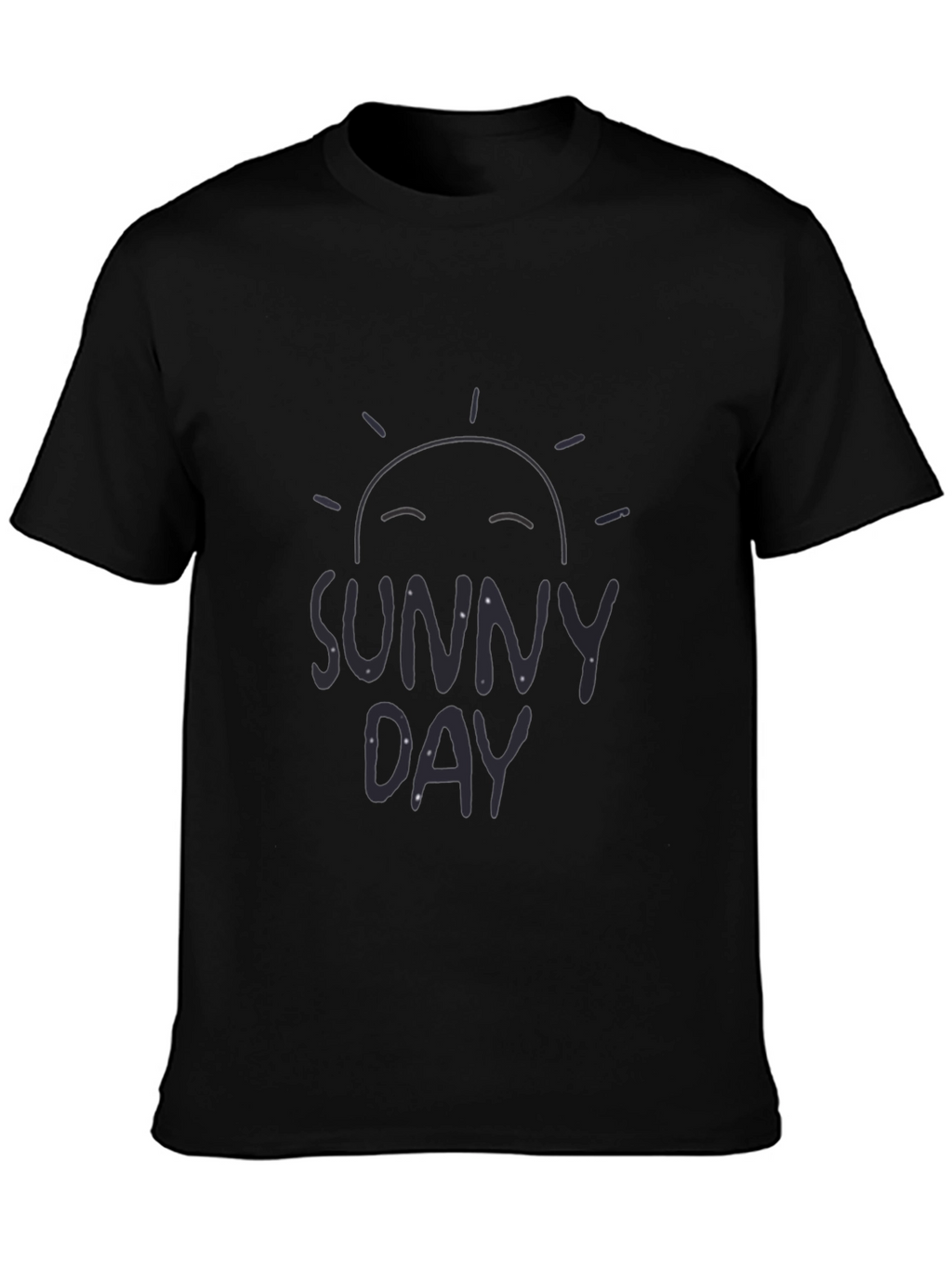 Sunny Day Graphic Tee - Black Cotton Comfort