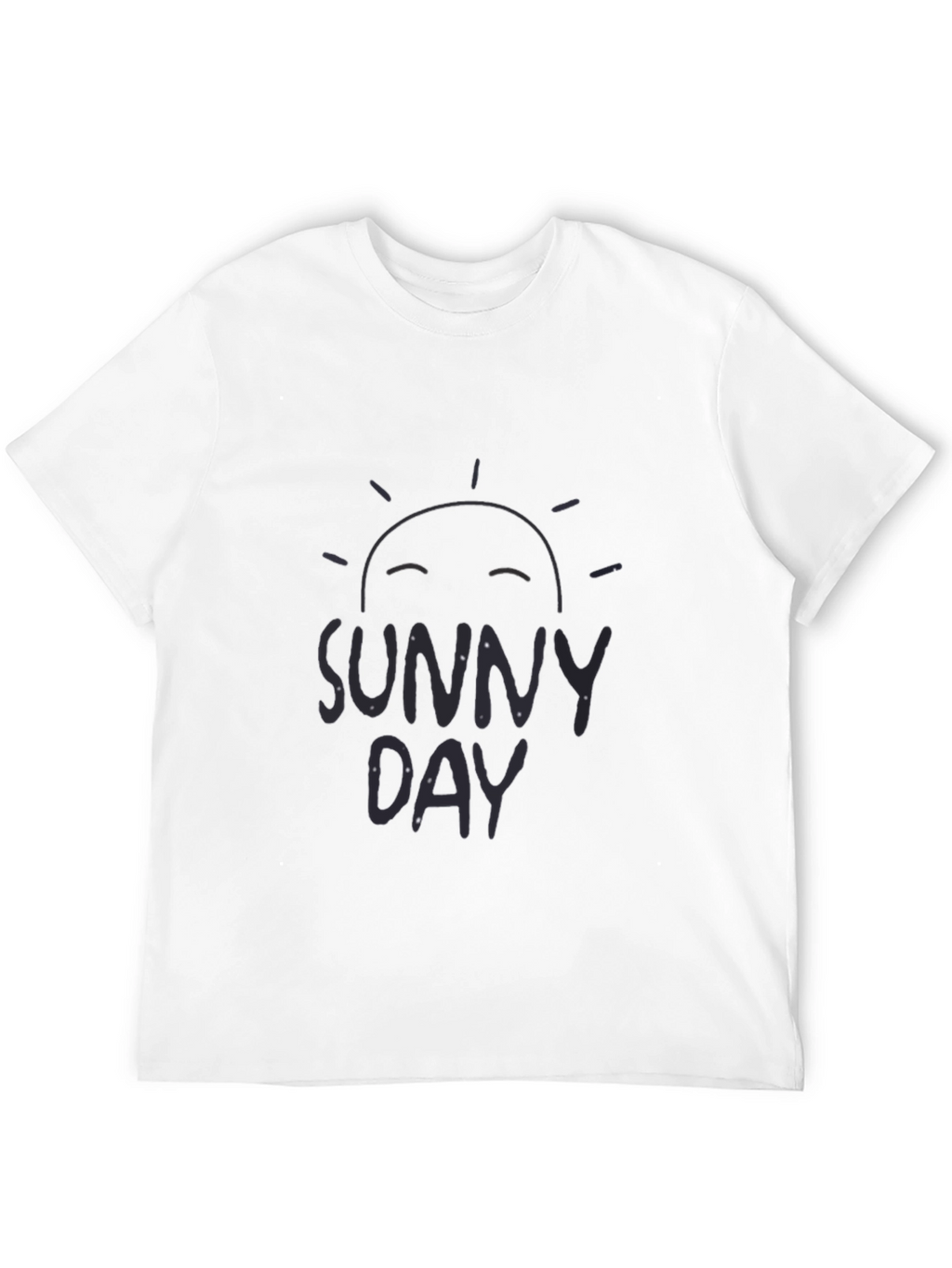 Sunny Day Graphic Tee - Black Cotton Comfort