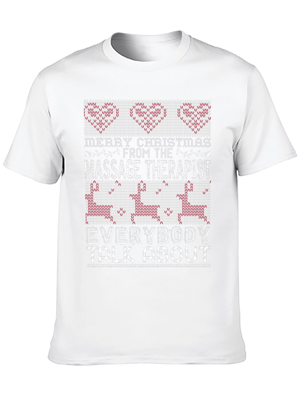 Merry Christmas Massage Therapist Ugly Sweater T-Shirt