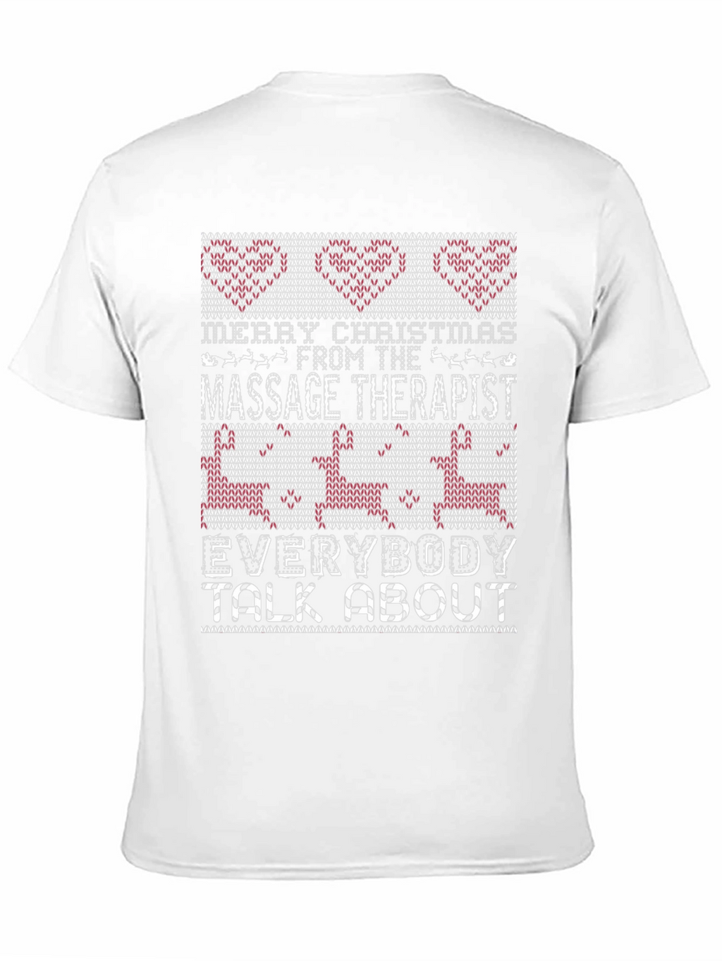 Merry Christmas Massage Therapist Ugly Sweater T-Shirt