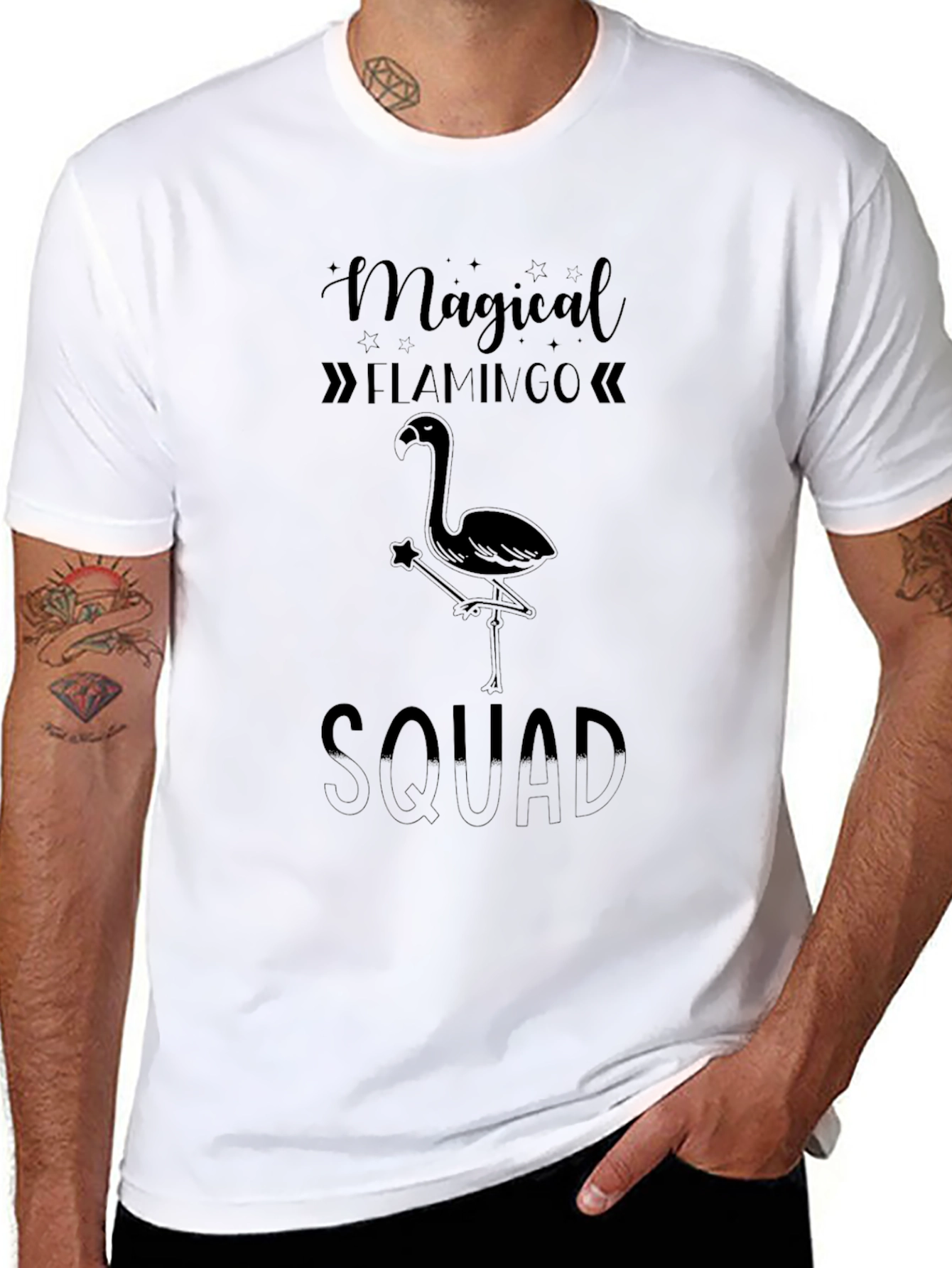 Magical Flamingo Squad Graphic T-Shirt