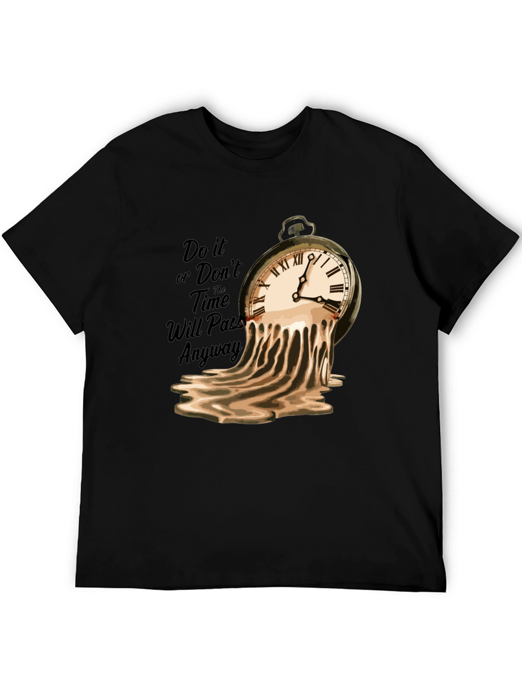 Melting Clock Graphic Tee - Time Flies T-Shirt