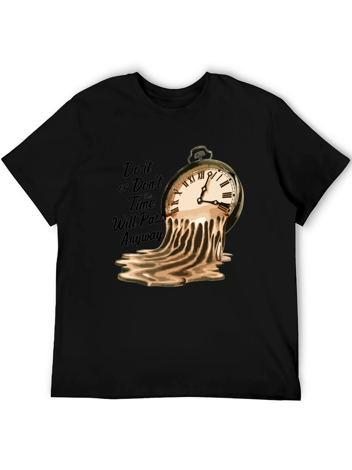 Melting Clock Graphic Tee - Time Flies T-Shirt