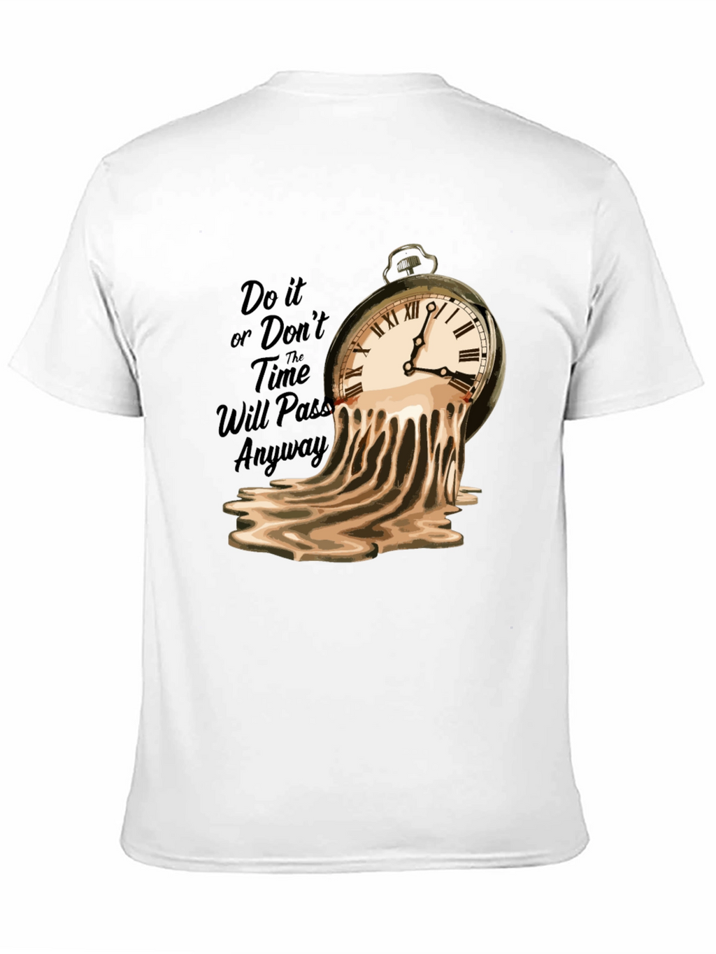 Melting Clock Graphic Tee - Time Flies T-Shirt