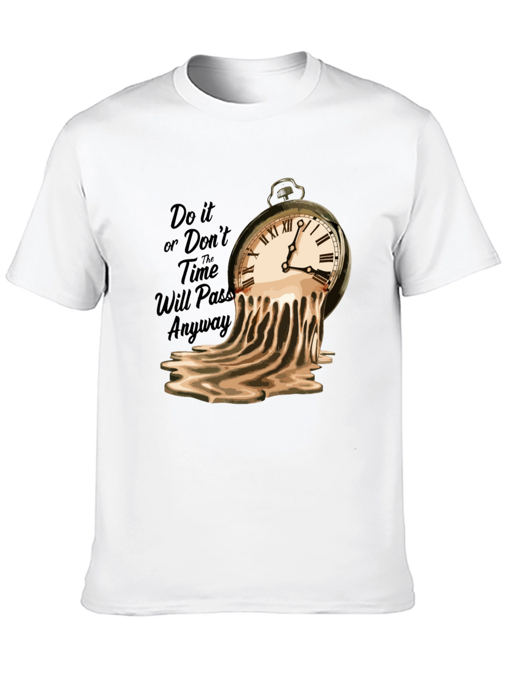 Melting Clock Graphic Tee - Time Flies T-Shirt