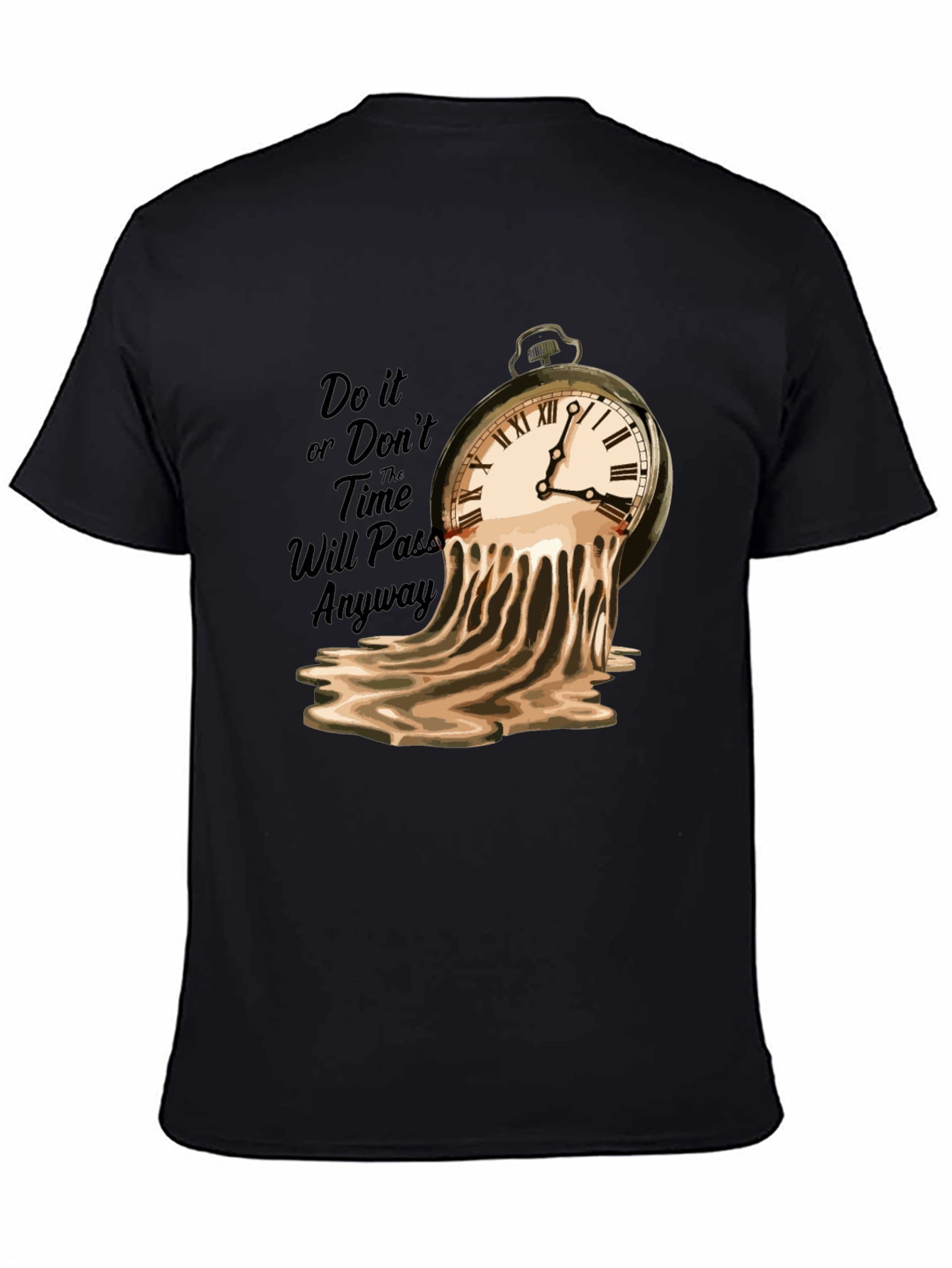 Melting Clock Graphic Tee - Time Flies T-Shirt