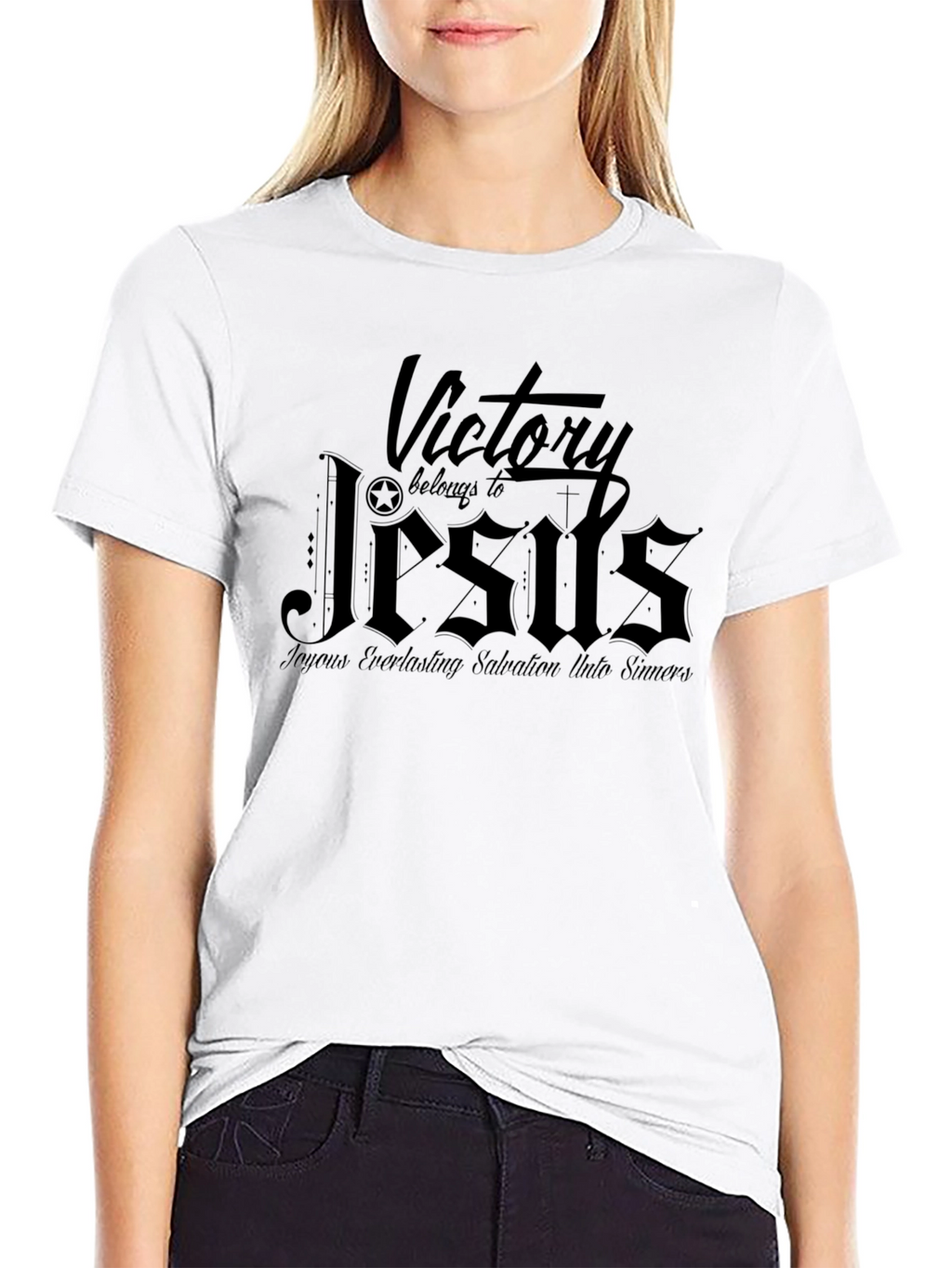 Victory Belongs to Jesus Black T-Shirt