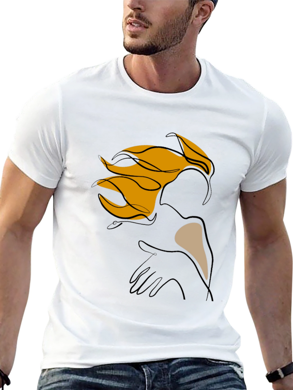 Abstract Line Art Graphic Tee