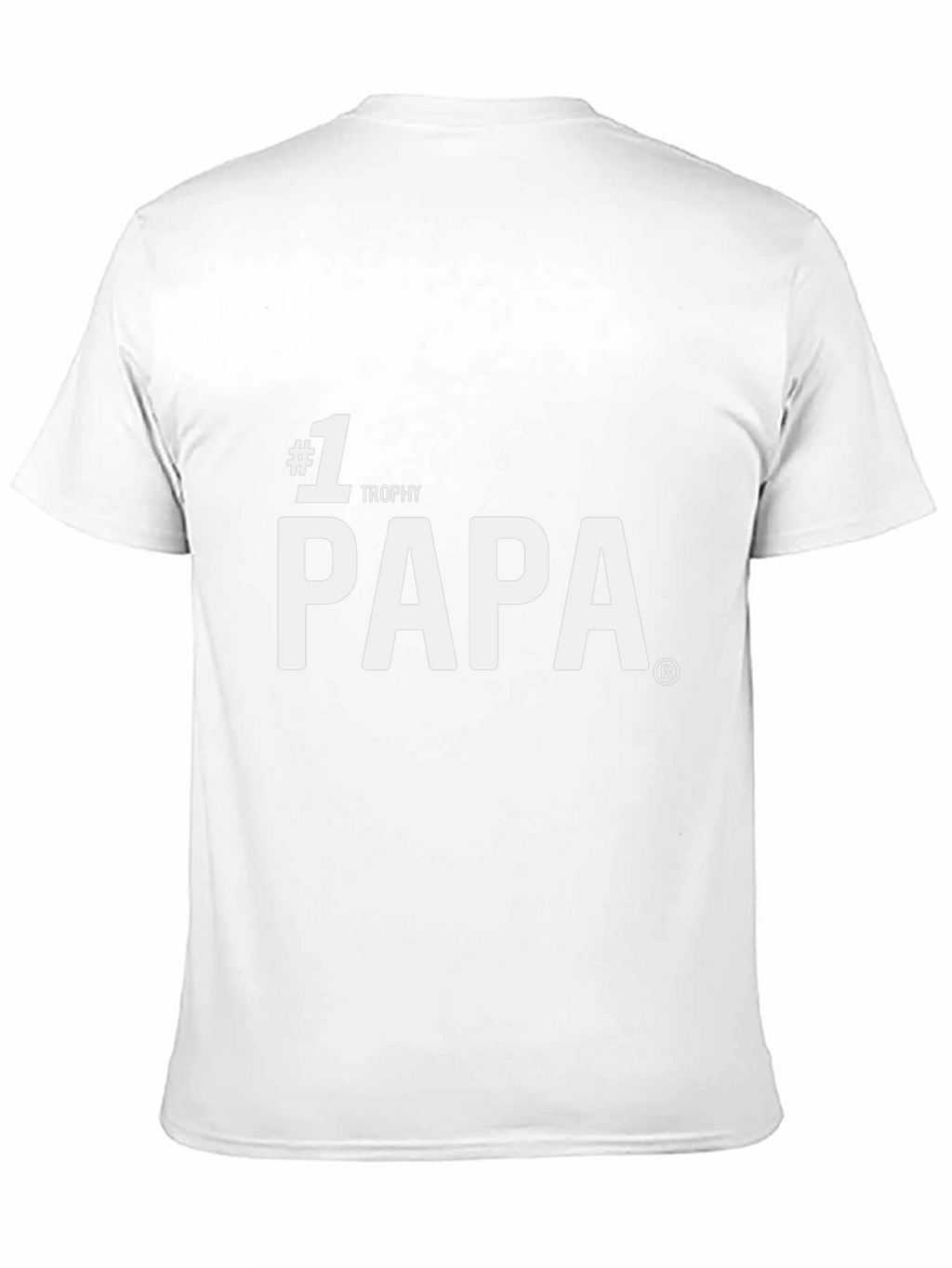 #1 Trophy Papa T-Shirt - Black Cotton Blend