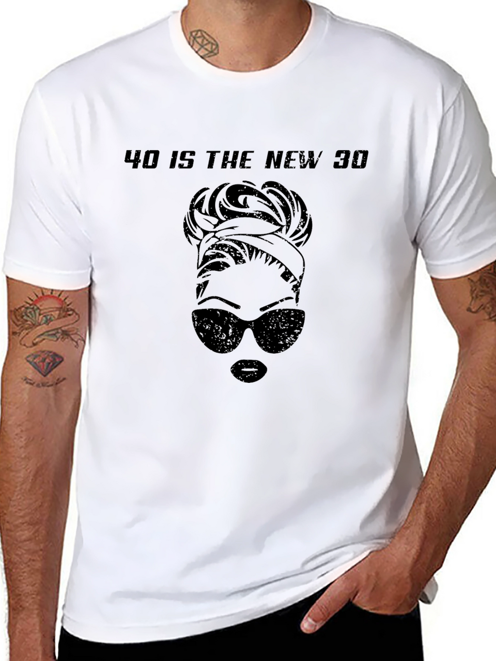 40 is the New 30 Messy Bun T-Shirt