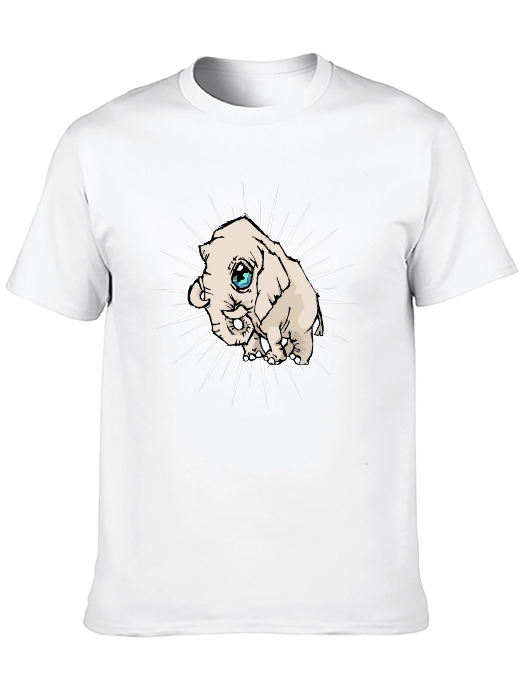 Elephant Graphic Tee - Black Cotton Blend
