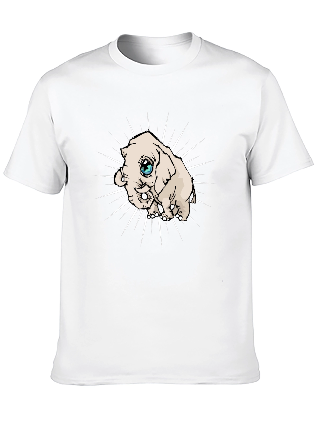 Elephant Graphic Tee - Black Cotton Blend