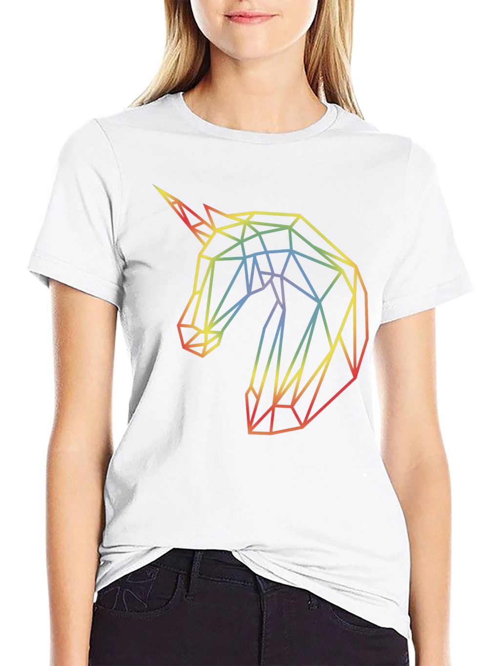 Geometric Unicorn Graphic T-Shirt