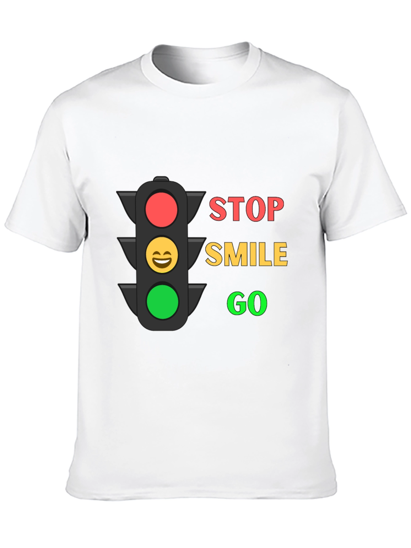 Traffic Light Graphic T-Shirt - Stop Smile Go