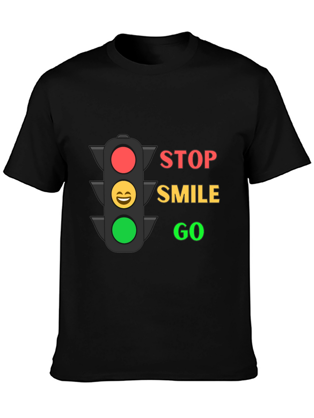 Traffic Light Graphic T-Shirt - Stop Smile Go