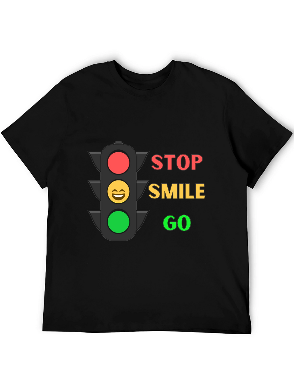 Traffic Light Graphic T-Shirt - Stop Smile Go