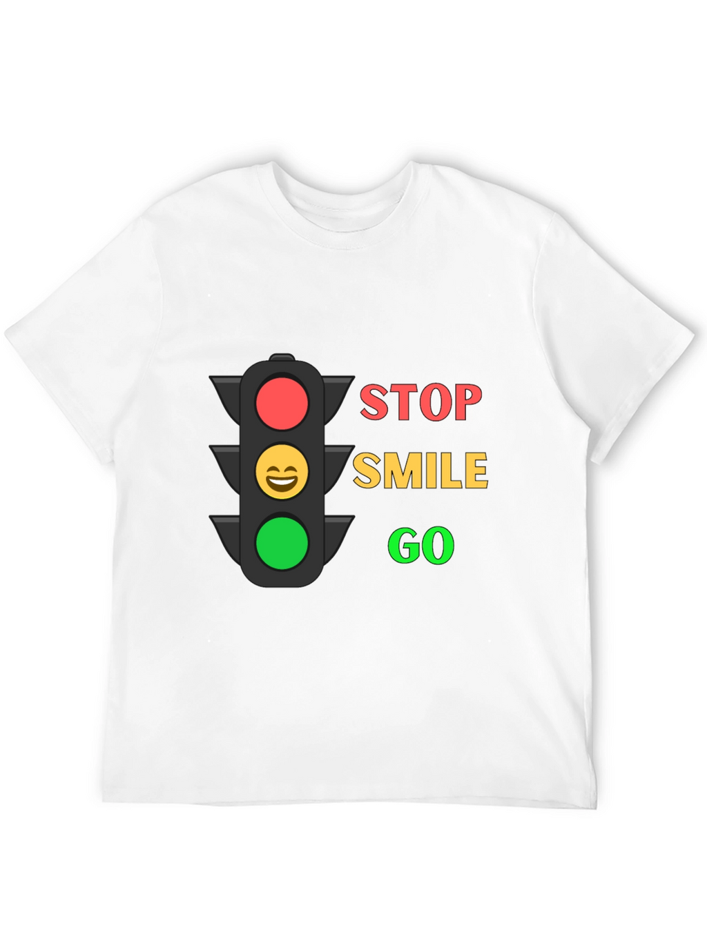 Traffic Light Graphic T-Shirt - Stop Smile Go