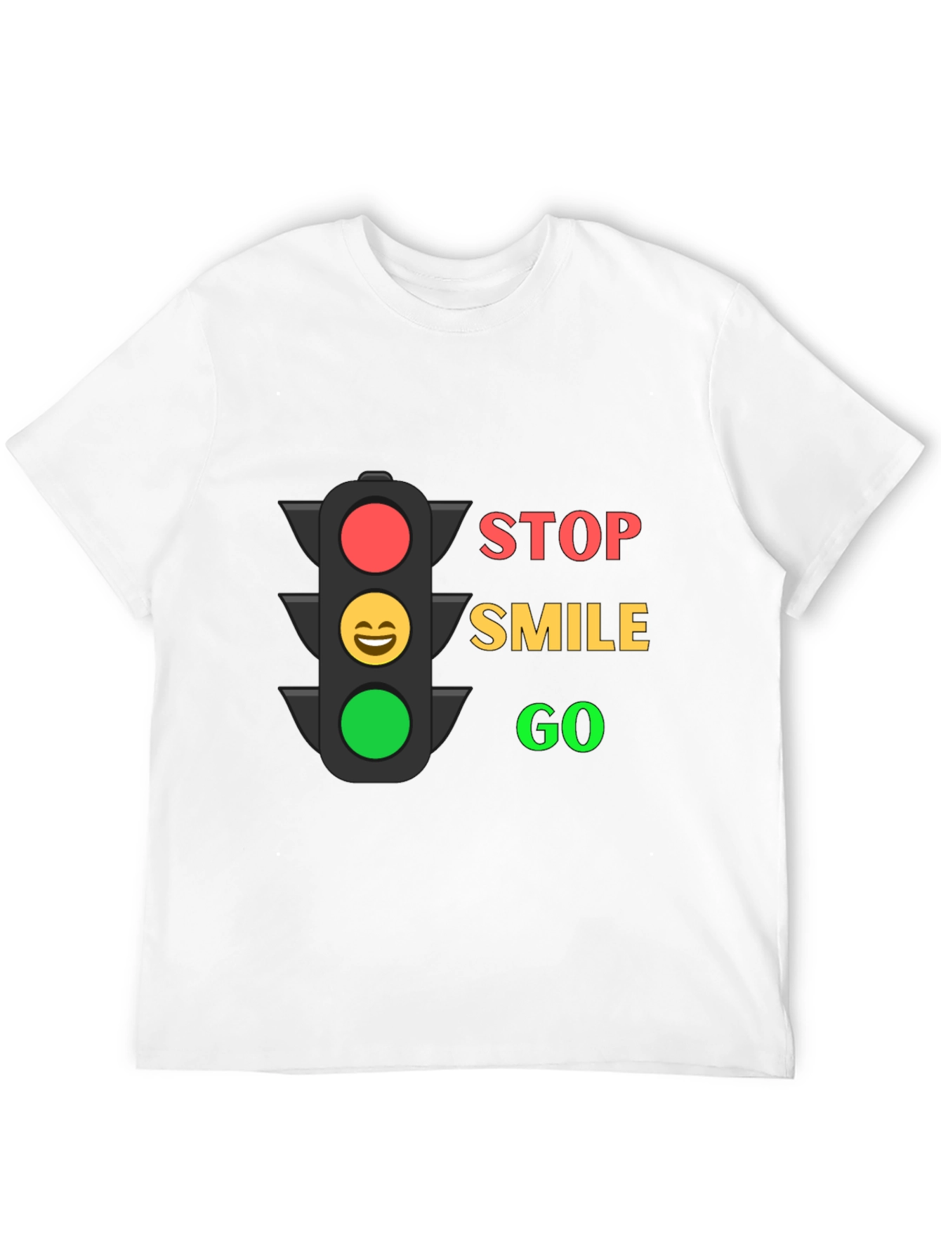 Traffic Light Graphic T-Shirt - Stop Smile Go