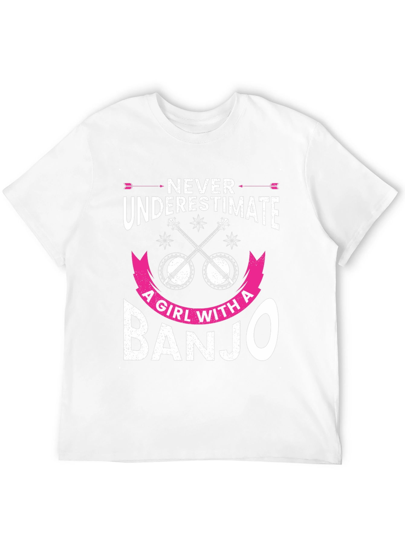 Never Underestimate Banjo Girl Graphic Tee