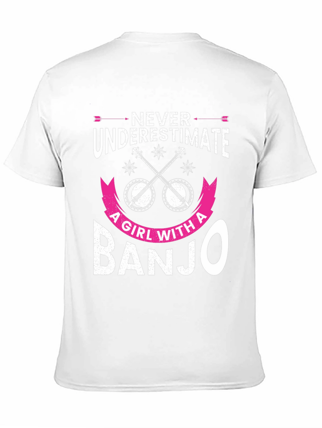 Never Underestimate Banjo Girl Graphic Tee