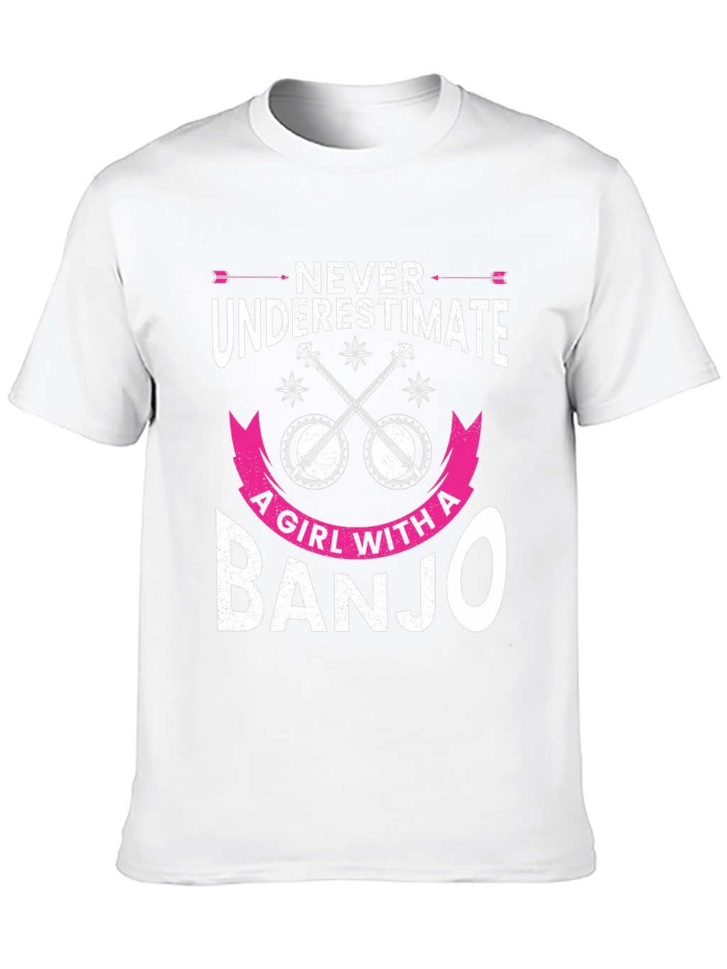 Never Underestimate Banjo Girl Graphic Tee