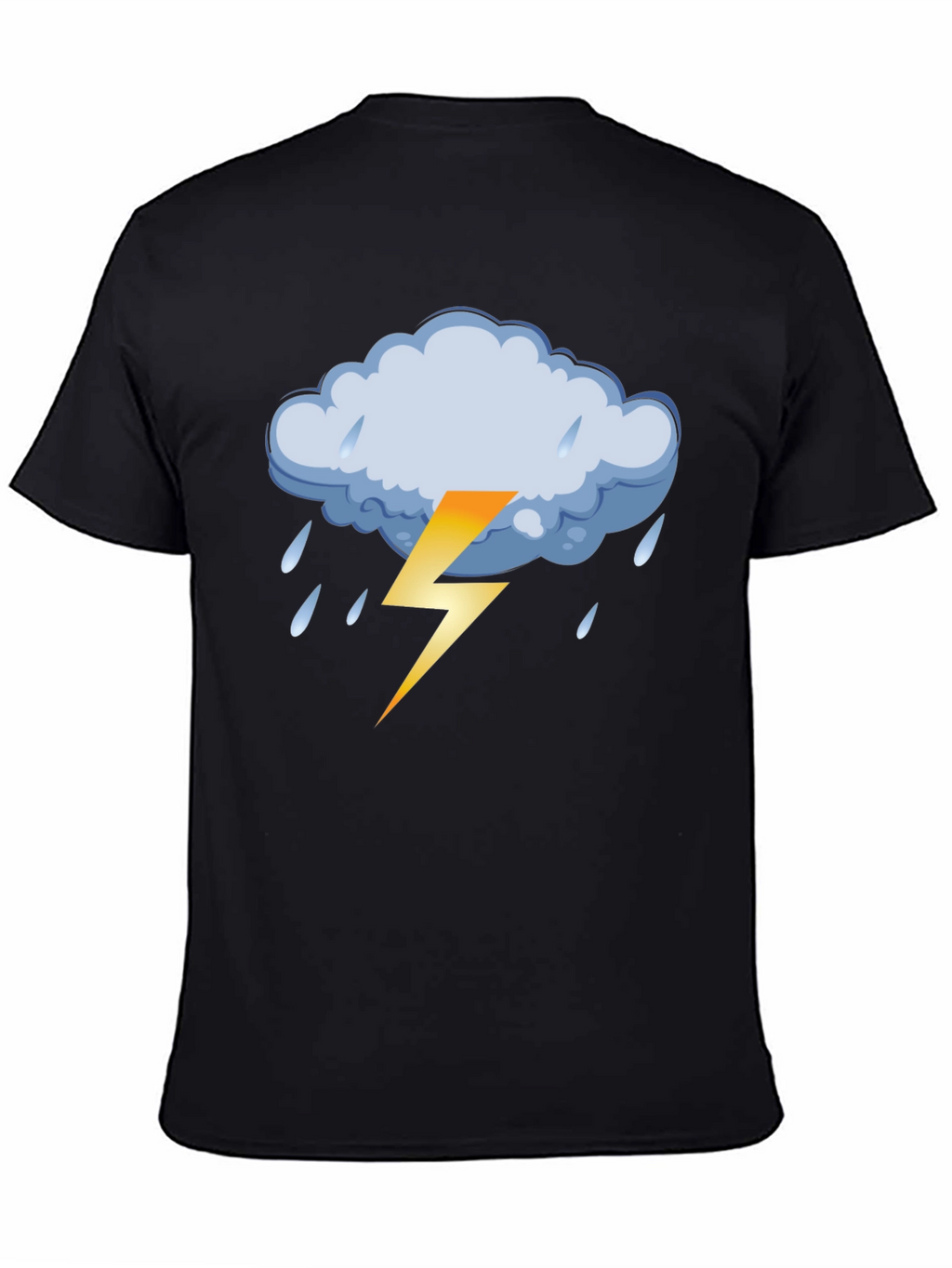 Stormy Weather Graphic Tee - Black Cotton T-Shirt