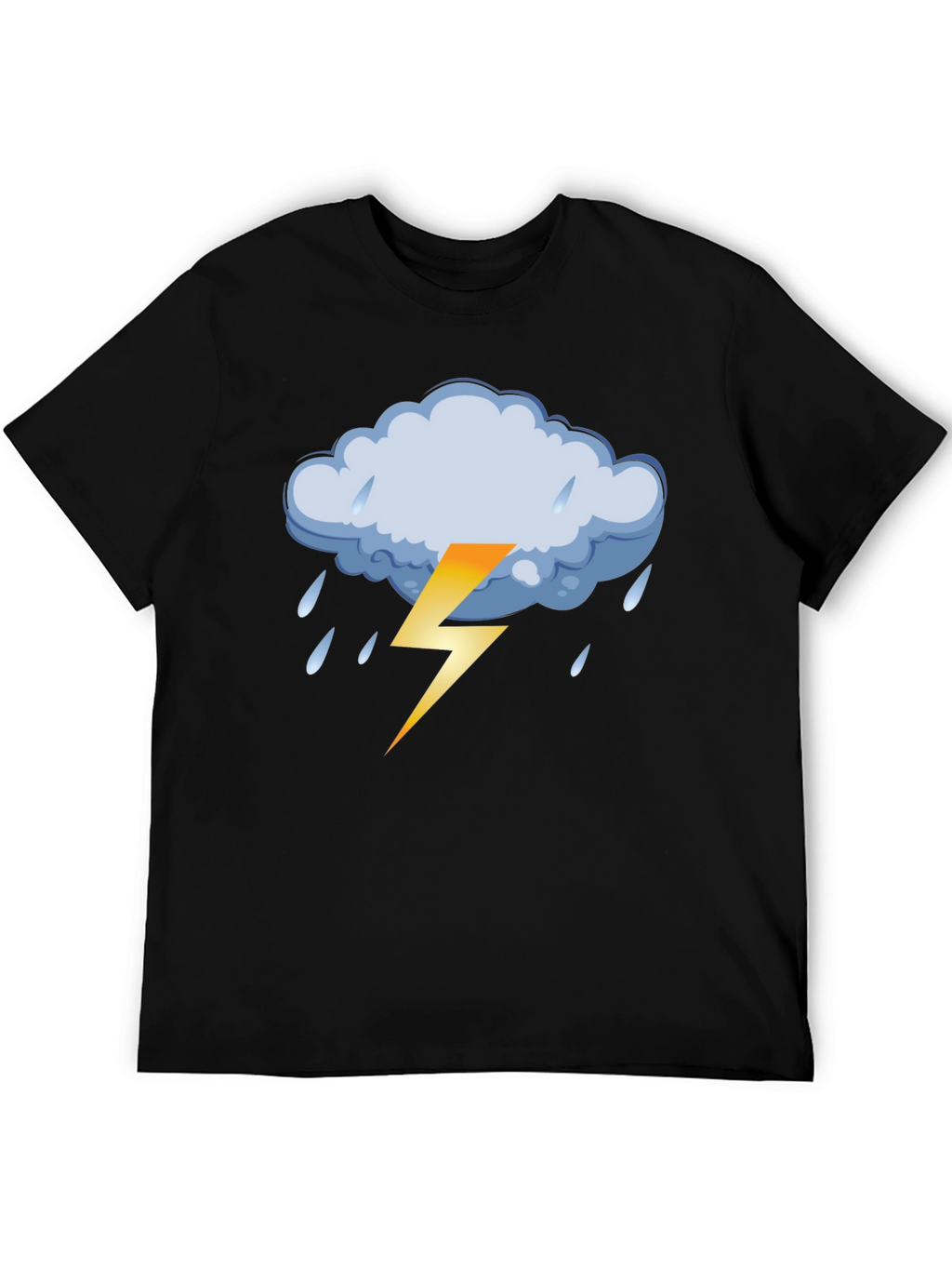 Stormy Weather Graphic Tee - Black Cotton T-Shirt