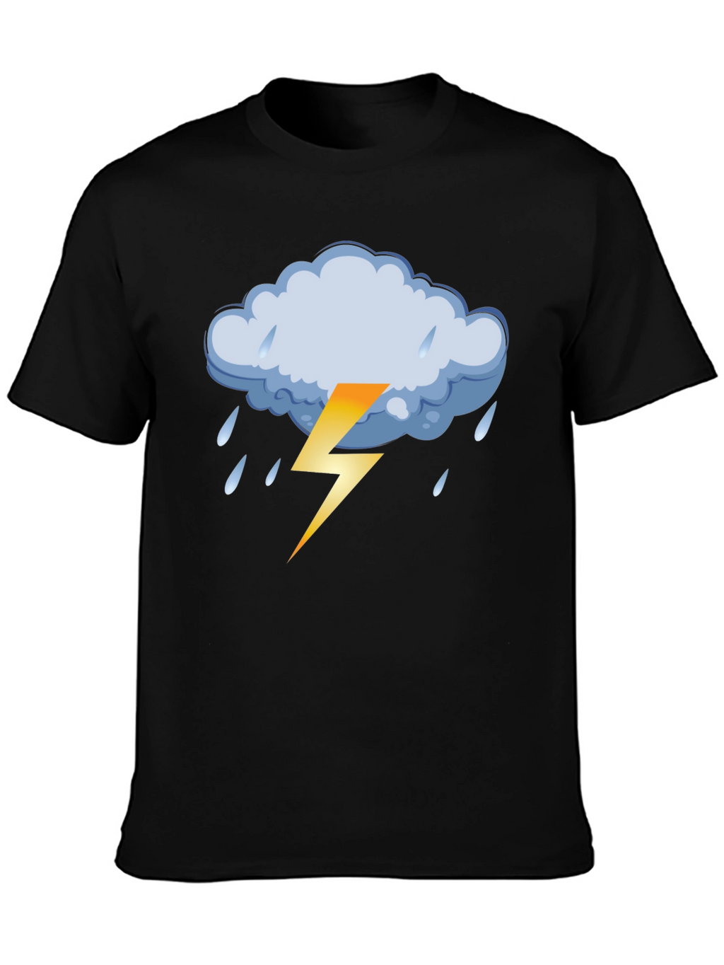 Stormy Weather Graphic Tee - Black Cotton T-Shirt