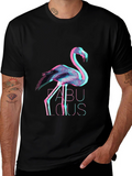 Mens Black Flamingo Fabulous Graphic Tee