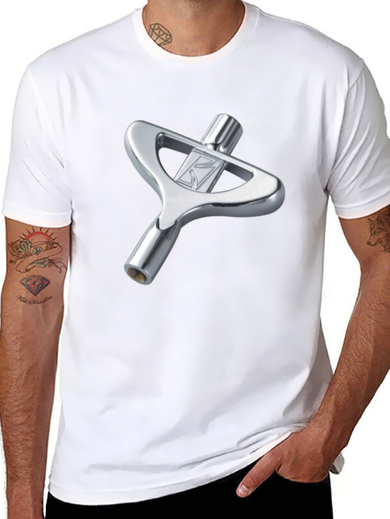 Drum Key Graphic Tee - Music Lover T-Shirt