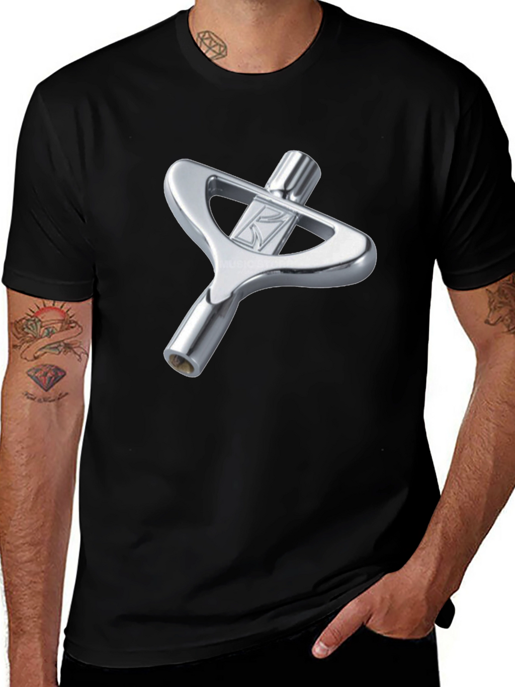 Drum Key Graphic Tee - Music Lover T-Shirt