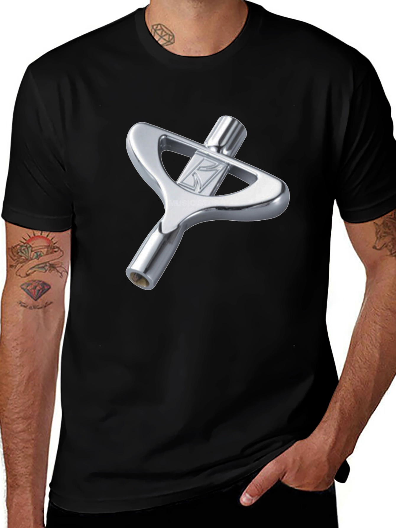Drum Key Graphic Tee - Music Lover T-Shirt