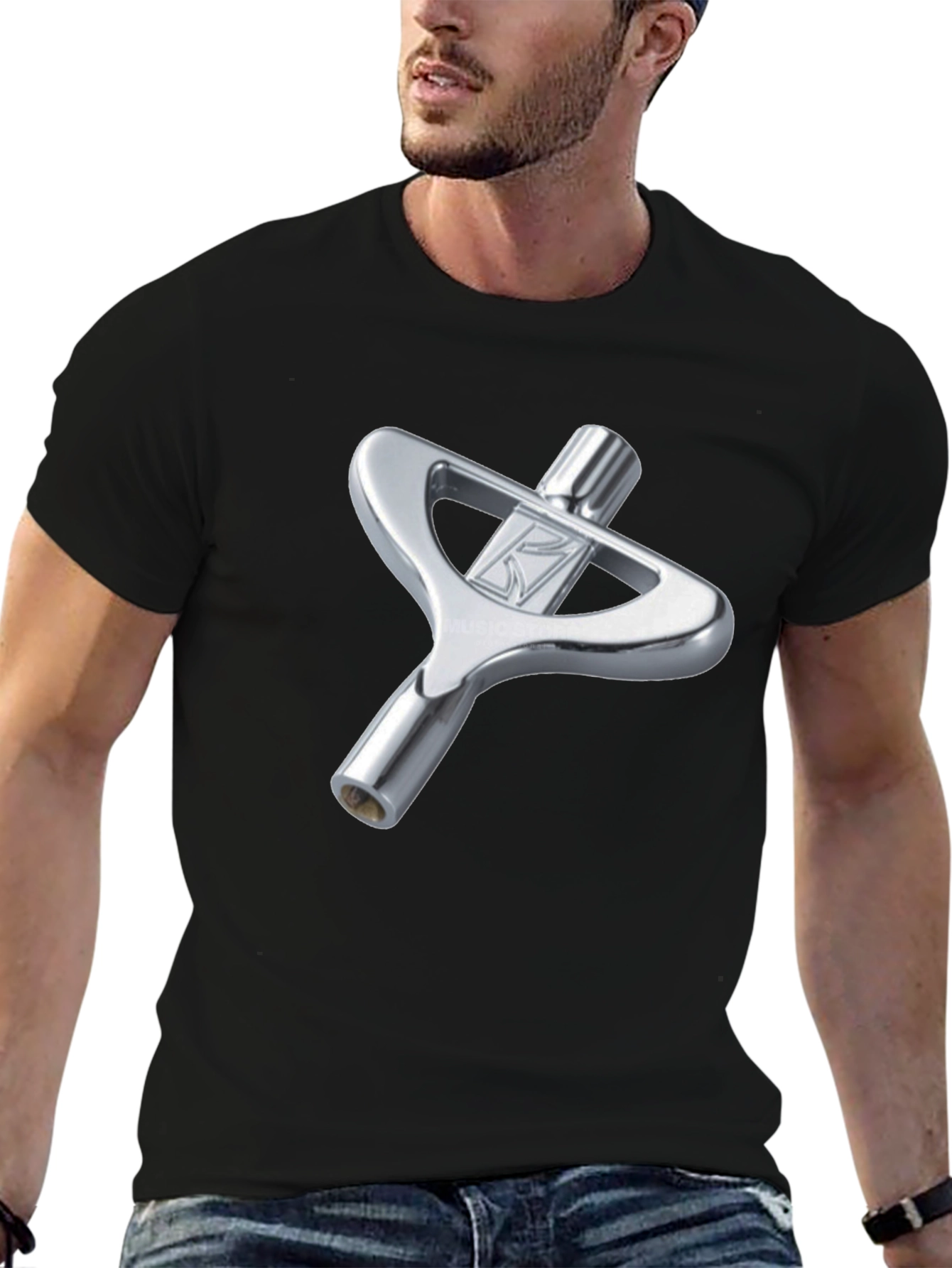 Drum Key Graphic Tee - Music Lover T-Shirt
