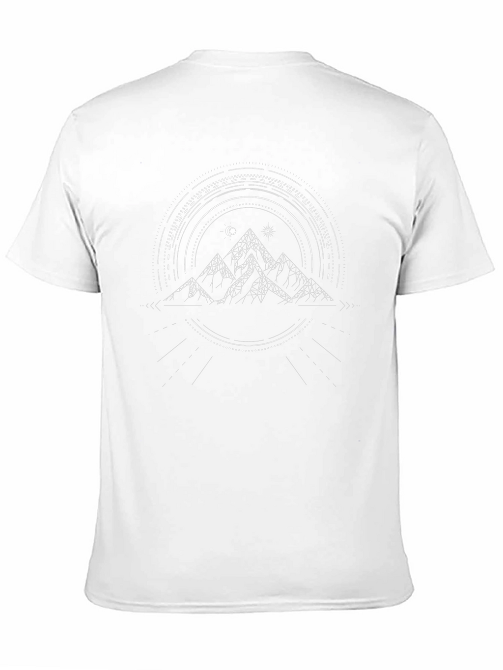 Geometric Mountain T-Shirt - Black Modern Design
