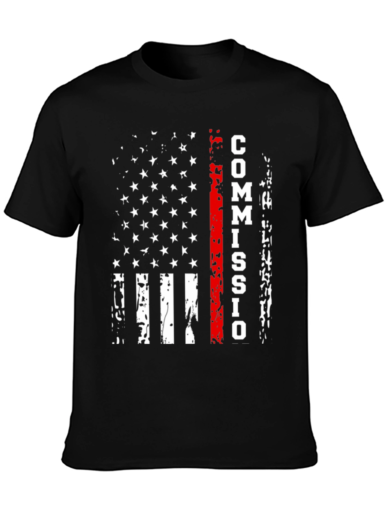 Commission Thin Red Line American Flag T-Shirt