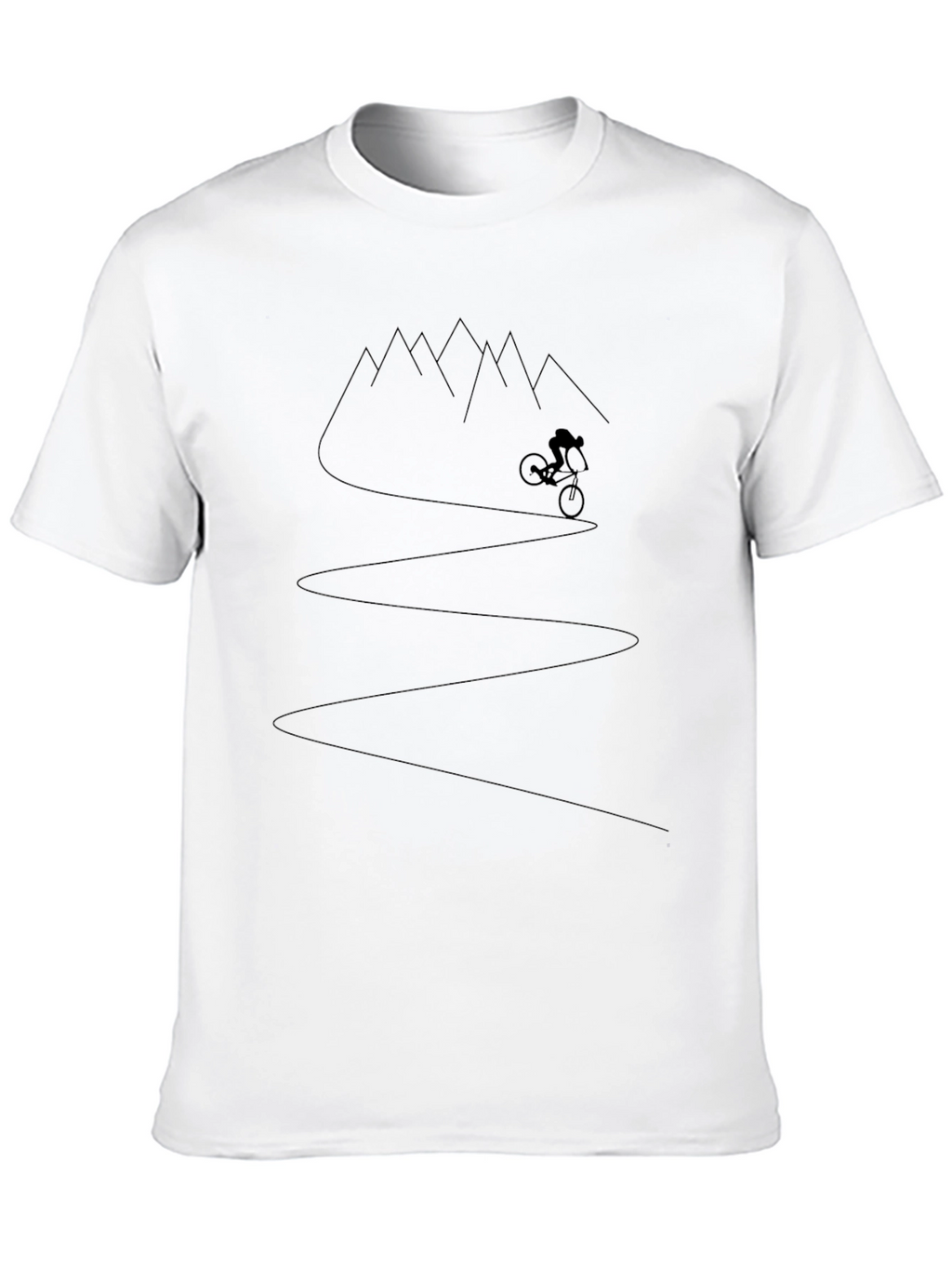 Mountain Biker Tee - Black Graphic T-Shirt