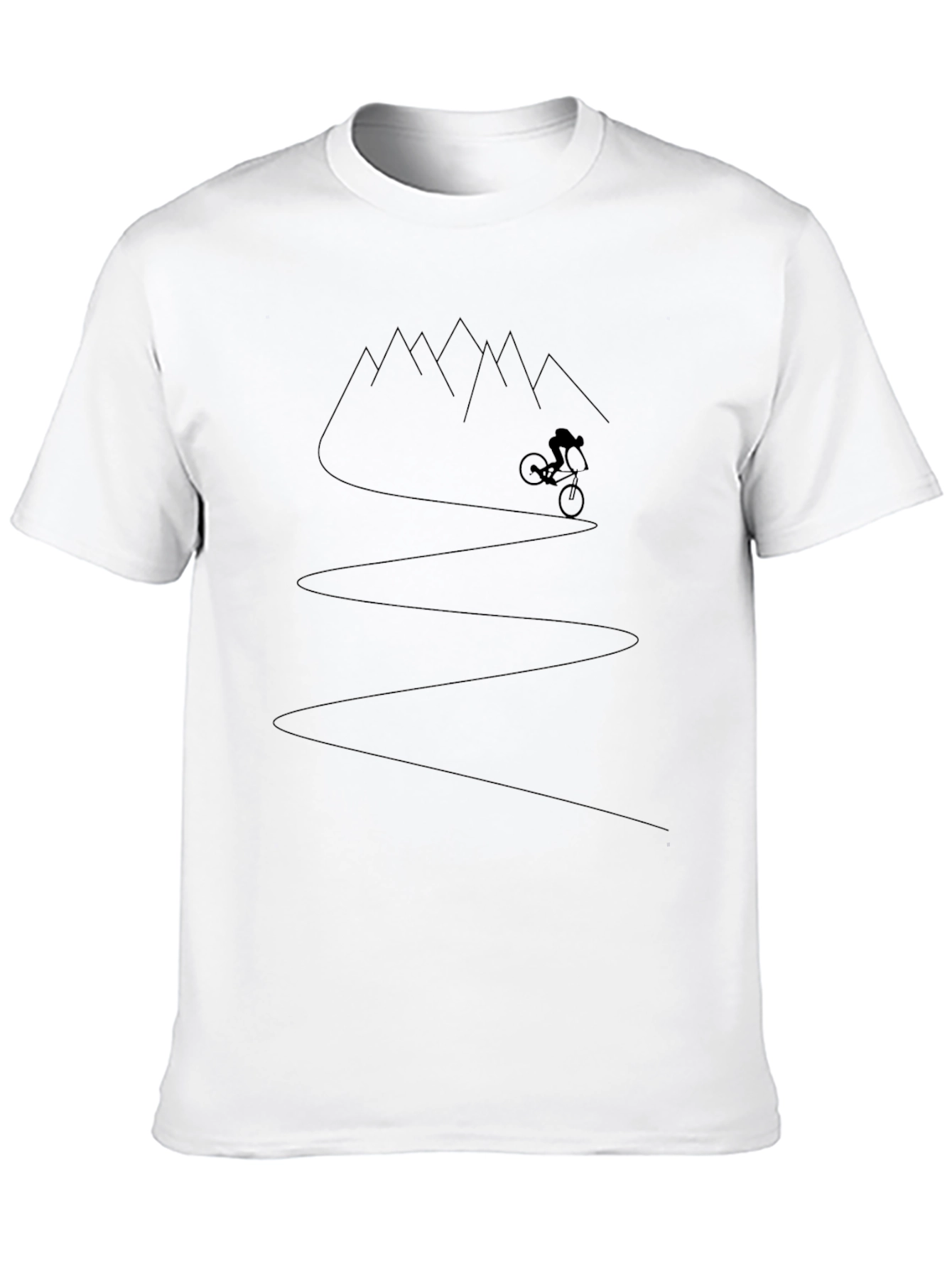 Mountain Biker Tee - Black Graphic T-Shirt