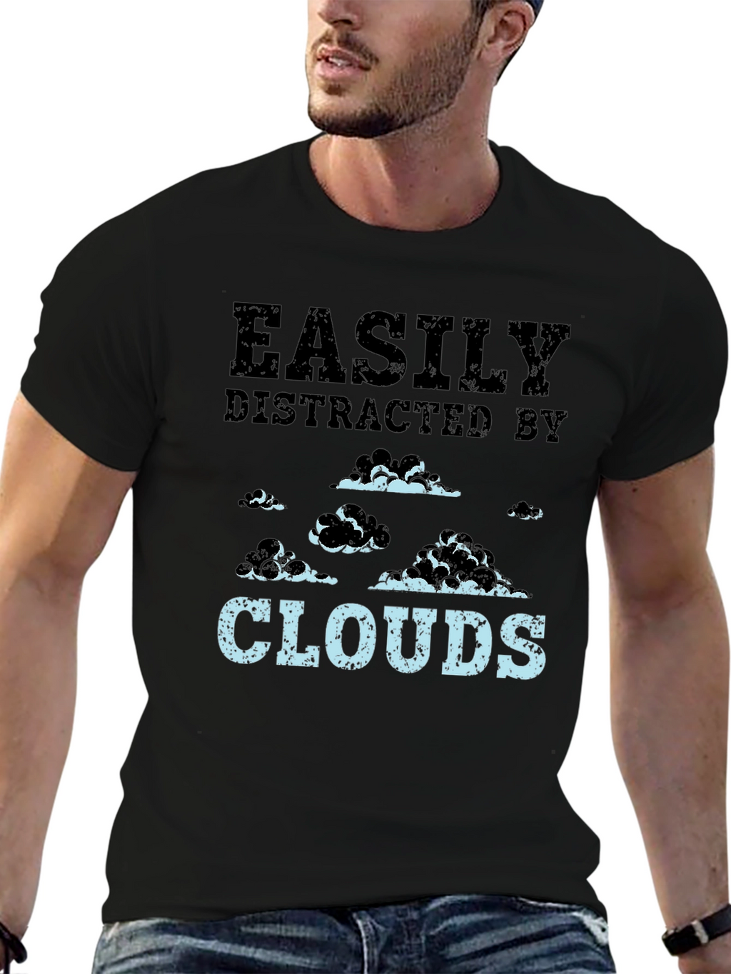 Easily Distracted by Clouds Graphic T-Shirt