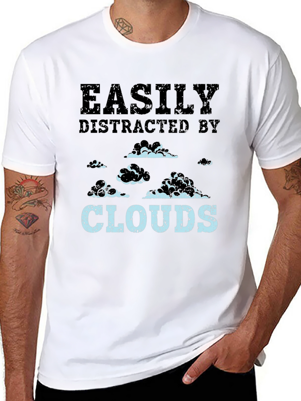 Easily Distracted by Clouds Graphic T-Shirt