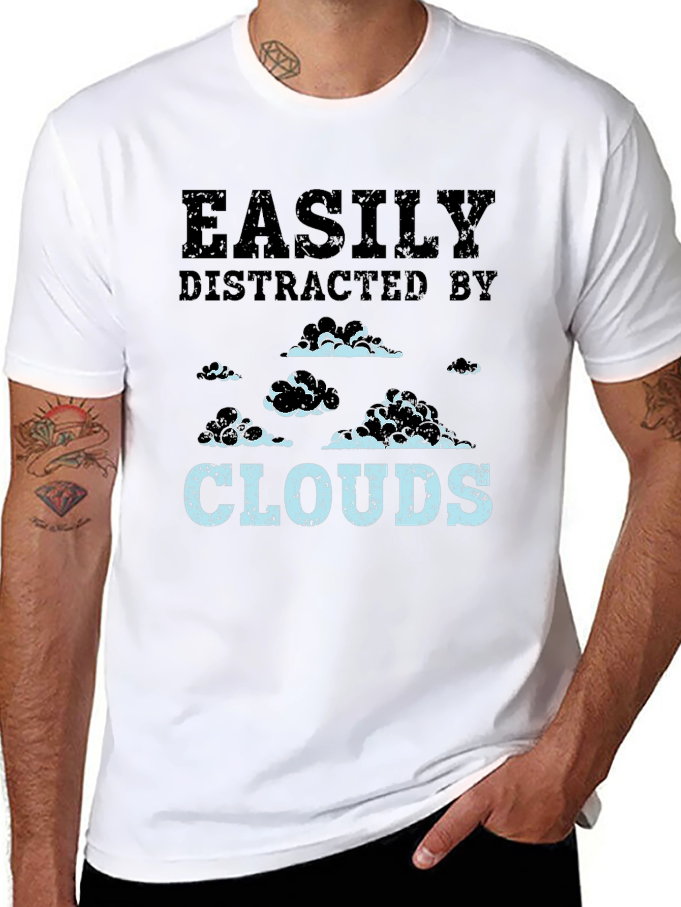 Easily Distracted by Clouds Graphic T-Shirt