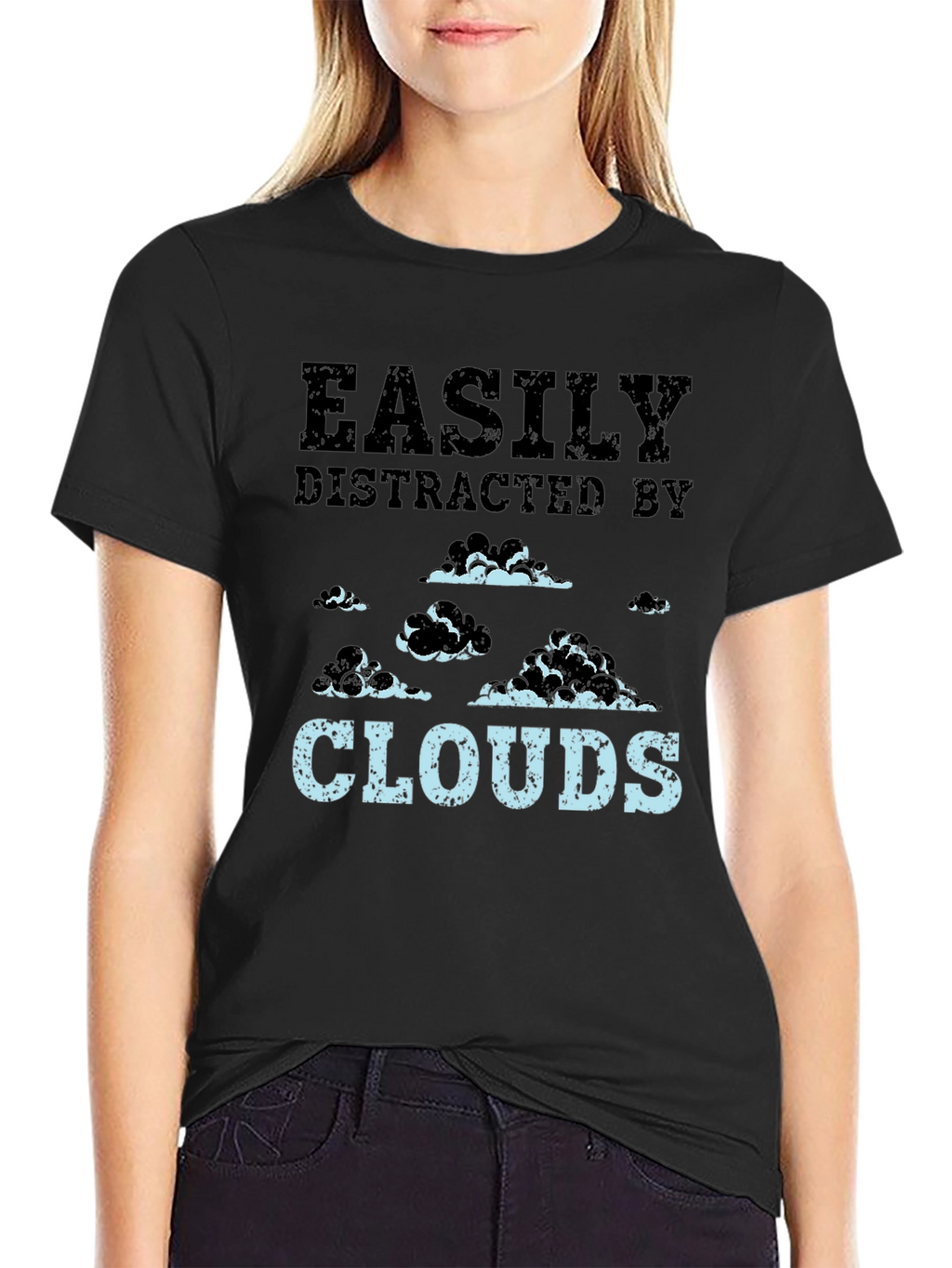 Easily Distracted by Clouds Graphic T-Shirt