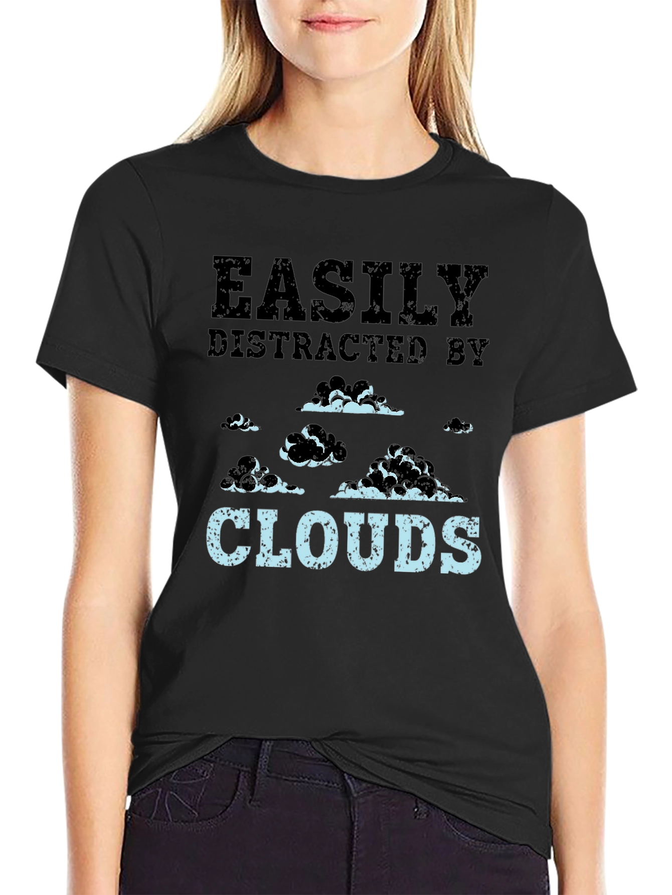 Easily Distracted by Clouds Graphic T-Shirt