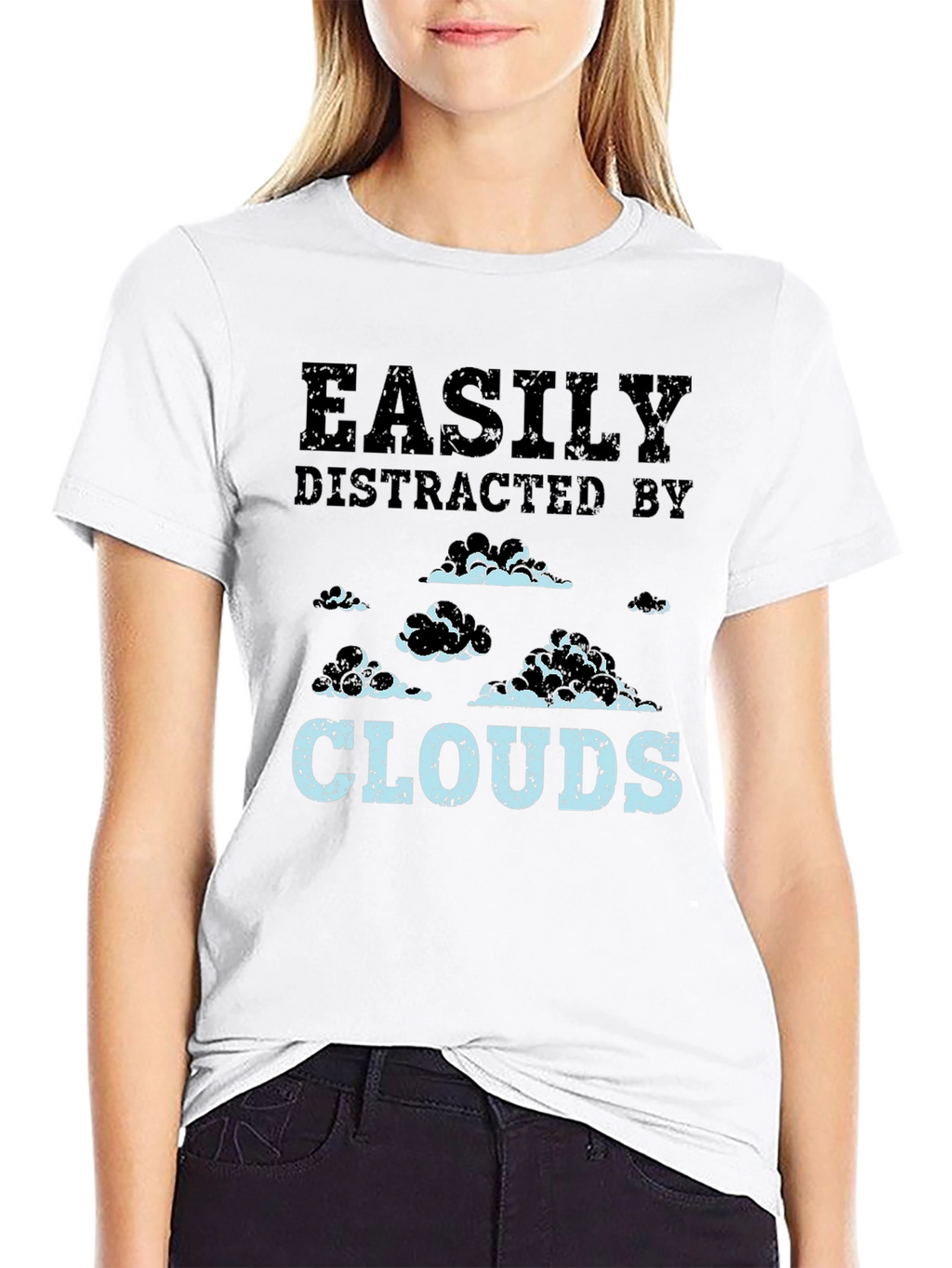 Easily Distracted by Clouds Graphic T-Shirt