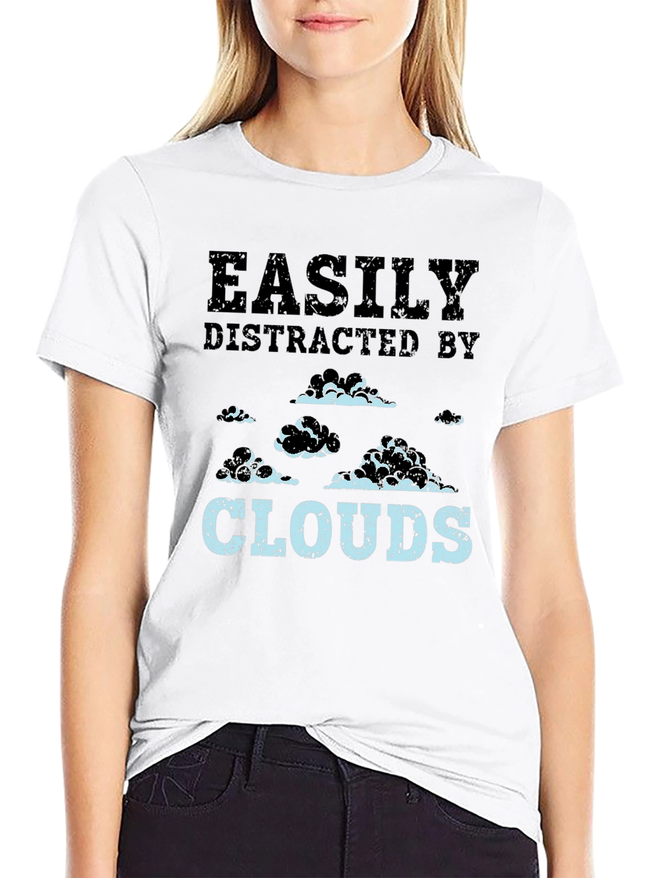 Easily Distracted by Clouds Graphic T-Shirt