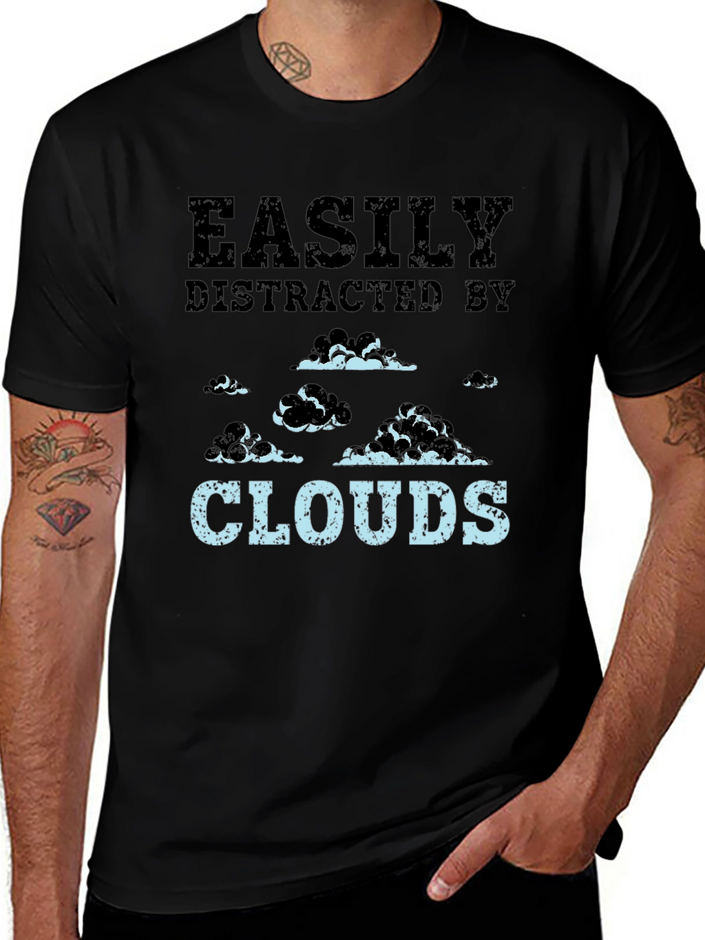 Easily Distracted by Clouds Graphic T-Shirt