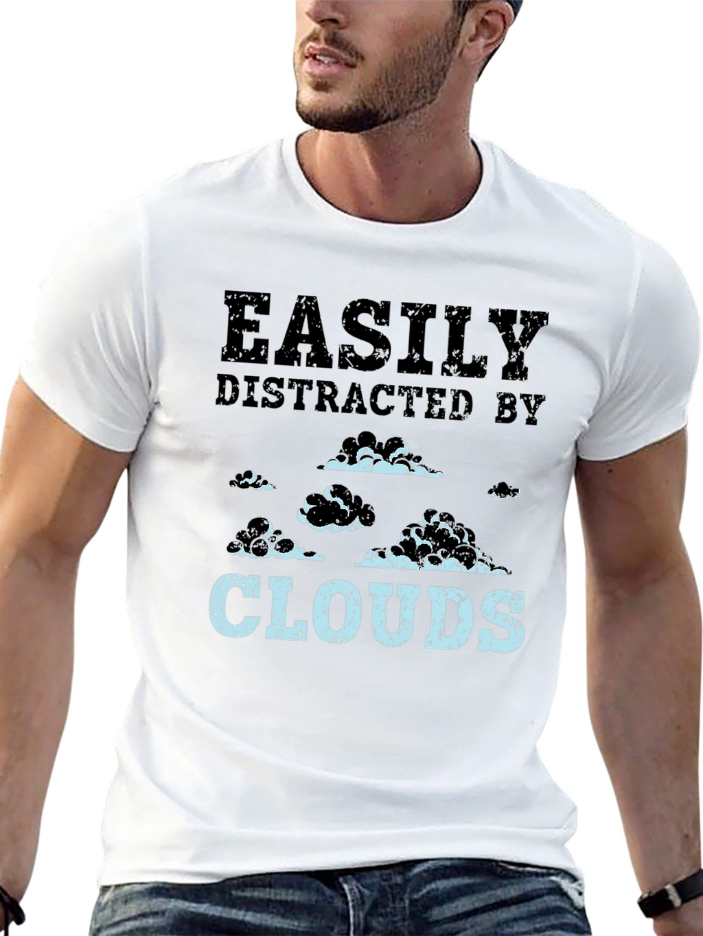 Easily Distracted by Clouds Graphic T-Shirt