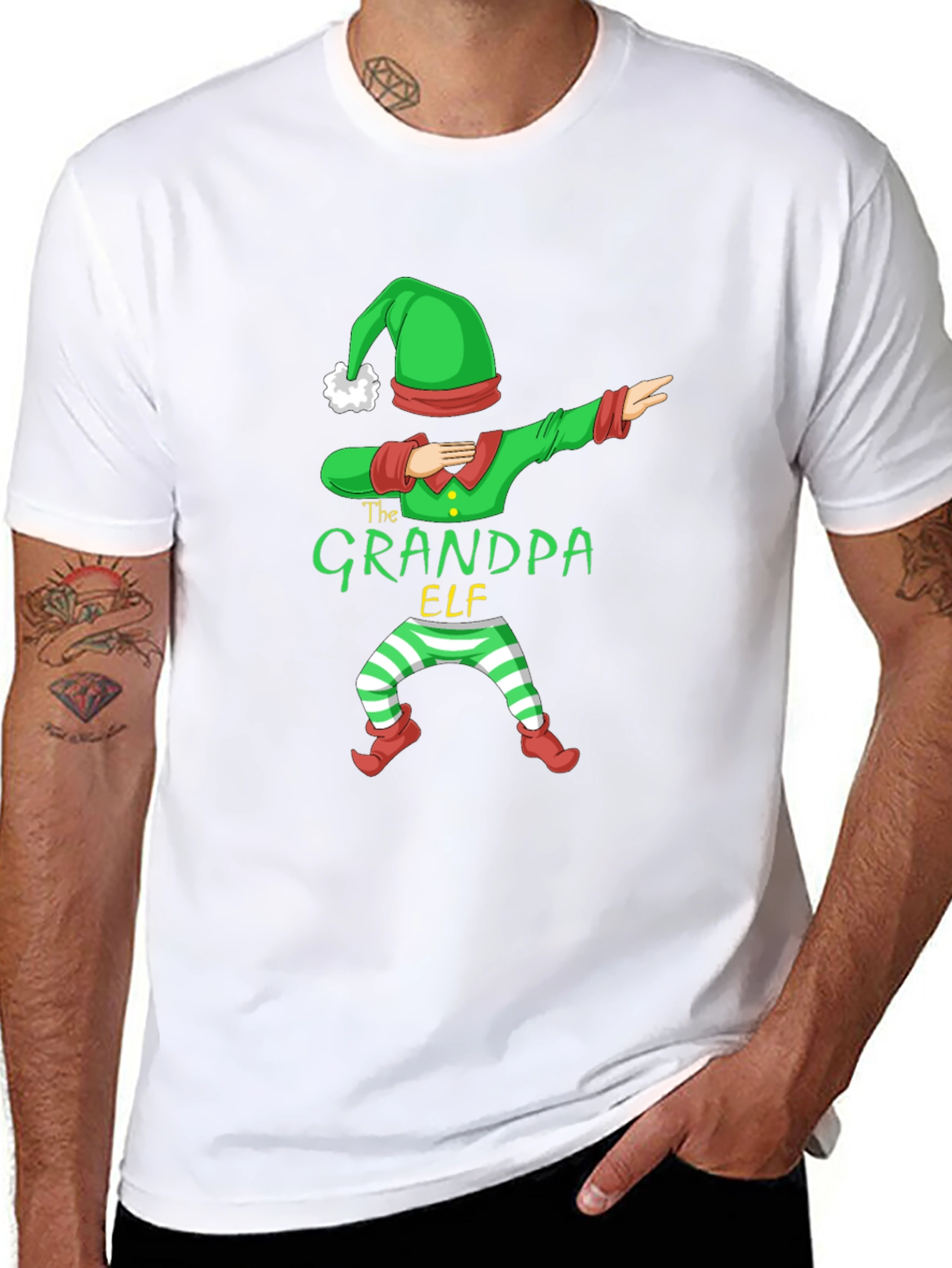 Grandpa Elf Dabbing T-Shirt